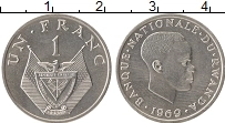 Продать Монеты Руанда 1 франк 1969 Алюминий