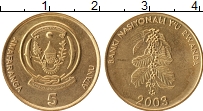 Продать Монеты Руанда 5 франков 2003 Медно-никель