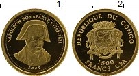 Продать Монеты Конго 1500 франков 2007 Золото