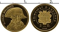 Продать Монеты Андорра 2 динерса 2008 Золото