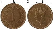Продать Монеты Сейшелы 1 цент 1948 Медь