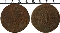 Продать Монеты 1762 – 1796 Екатерина II 5 копеек 1789 Медь