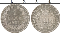 Продать Монеты Сан-Марино 1 лира 1906 Серебро