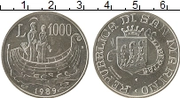 Продать Монеты Сан-Марино 1000 лир 1989 Серебро