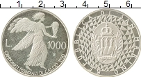 Продать Монеты Сан-Марино 1000 лир 1990 Серебро