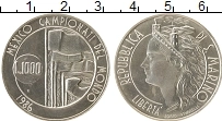 Продать Монеты Сан-Марино 1000 лир 1986 Серебро