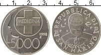 Продать Монеты Сан-Марино 5000 лир 1998 Серебро