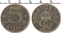 Продать Монеты Швеция 5 крон 1983 Медно-никель