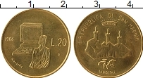 Продать Монеты Сан-Марино 20 лир 1986 Медно-никель