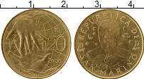Продать Монеты Сан-Марино 20 лир 2000 Медь