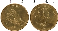 Продать Монеты Сан-Марино 200 лир 1986 Латунь