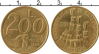 Продать Монеты Сан-Марино 200 лир 1991 Медно-никель