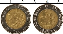 Продать Монеты Сан-Марино 500 лир 1991 Биметалл