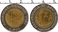 Продать Монеты Сан-Марино 500 лир 1993 Биметалл
