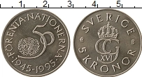 Продать Монеты Швеция 5 крон 1995 Медно-никель