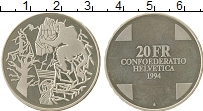 Продать Монеты Швейцария 20 франков 1994 Серебро