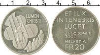 Продать Монеты Швейцария 20 франков 2000 Серебро
