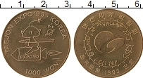 Продать Монеты Южная Корея 1000 вон 1993 Медно-никель