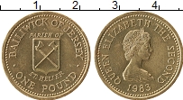 Продать Монеты Остров Джерси 1 фунт 1983 Медно-никель