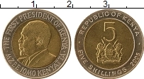 Продать Монеты Кения 5 шиллингов 2005 Биметалл
