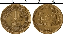 Продать Монеты Монако 1 франк 1924 Медно-никель