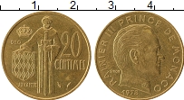 Продать Монеты Монако 20 сентим 1979 Бронза