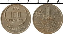 Продать Монеты Тунис 100 франков 1950 Медно-никель