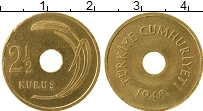 Продать Монеты Турция 2 1/2 куруш 1948 Латунь