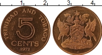 Продать Монеты Тринидад и Тобаго 5 центов 1975 Медь