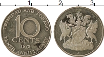 Продать Монеты Тринидад и Тобаго 10 центов 1972 Медно-никель