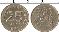 Продать Монеты Тринидад и Тобаго 25 центов 1966 Медно-никель