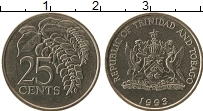 Продать Монеты Тринидад и Тобаго 25 центов 1997 Медно-никель