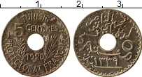 Продать Монеты Тунис 5 сантим 1920 Медно-никель