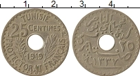 Продать Монеты Тунис 25 сантим 1919 Медно-никель