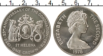 Продать Монеты Остров Святой Елены 1 крона 1978 Серебро
