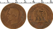 Продать Монеты Франция 10 сантим 1855 Медь