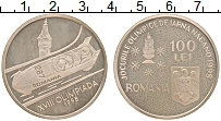 Продать Монеты Румыния 100 лей 1998 Серебро