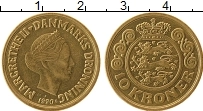 Продать Монеты Дания 10 крон 1989 Бронза