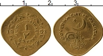 Продать Монеты Пакистан 1/2 анны 1953 Латунь