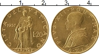 Продать Монеты Ватикан 20 лир 1957 Латунь
