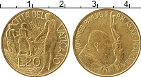 Продать Монеты Ватикан 20 лир 1998 Латунь