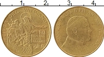 Продать Монеты Ватикан 20 лир 1997 Латунь
