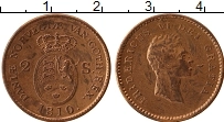 Продать Монеты Дания 2 скиллинга 1810 Медь