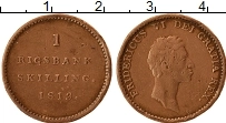 Продать Монеты Дания 1 ригсбанкскиллинг 1813 Медь