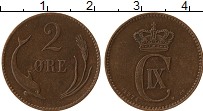Продать Монеты Дания 2 эре 1875 Медь