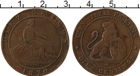 Продать Монеты Испания 10 сентим 1870 Медь
