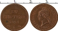 Продать Монеты Франция 1 сентим 1848 Медь