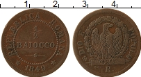 Продать Монеты Италия 1/2 байоччи 1849 Медь