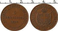 Продать Монеты Тоскана 5 сентесим 1859 Медь