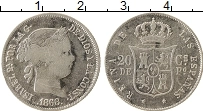 Продать Монеты Испания 20 сентим 1868 Серебро